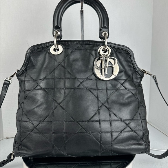 Dior Handbags - *** SOLD ****DIOR ❤️ Gorgeous Cannage Granville Leather Tote Crossbody Black Bag